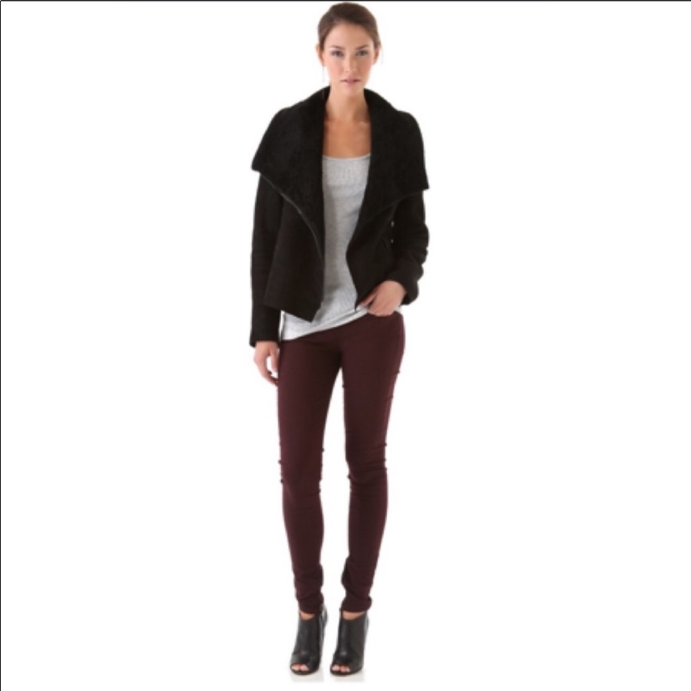 Vince | Zip Leg Skinny Jeans Dark Raisin Jeggings - Picture 1 of 11